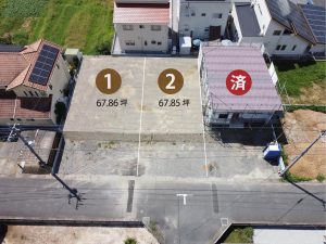 鶴岡西町分譲地航空写真